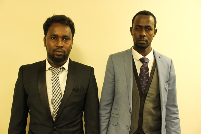 Shureim Said and his associate Omar Arab Abdi. Photo: Masixole Feni